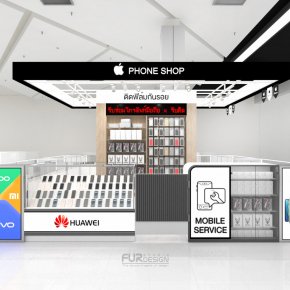 Design, manufacture and installation of stores: iPhone Shop, Robinson Department Store, Sakon Nakhon